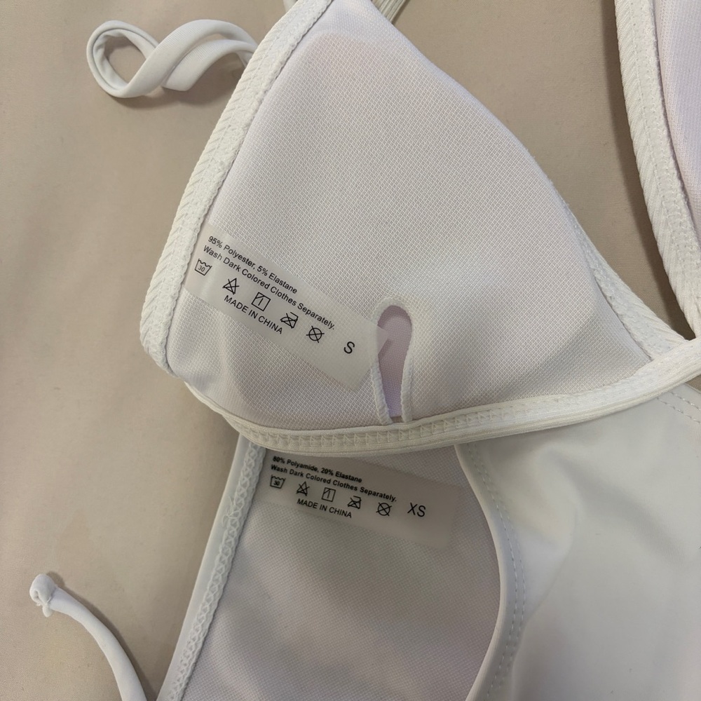 White Triangle String Bikini Set - Picture 4 of 6
